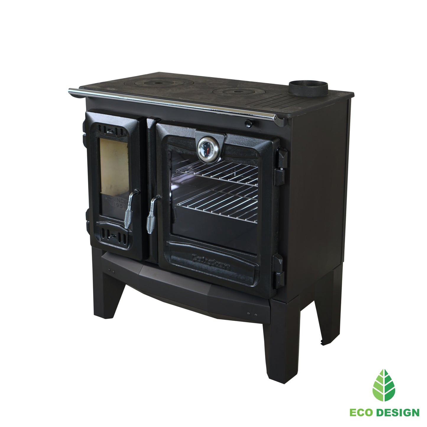CALISKAN 216 – Gusseisen Holzofen mit Backofen und Kochplatte – 8,4 kW