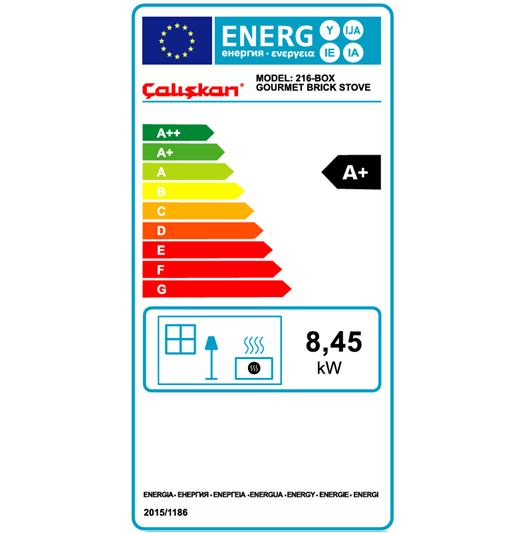 CALISKAN 216 BOX – Gusseisen Holzofen mit Backofen und Kochplatte – 8,4 kW